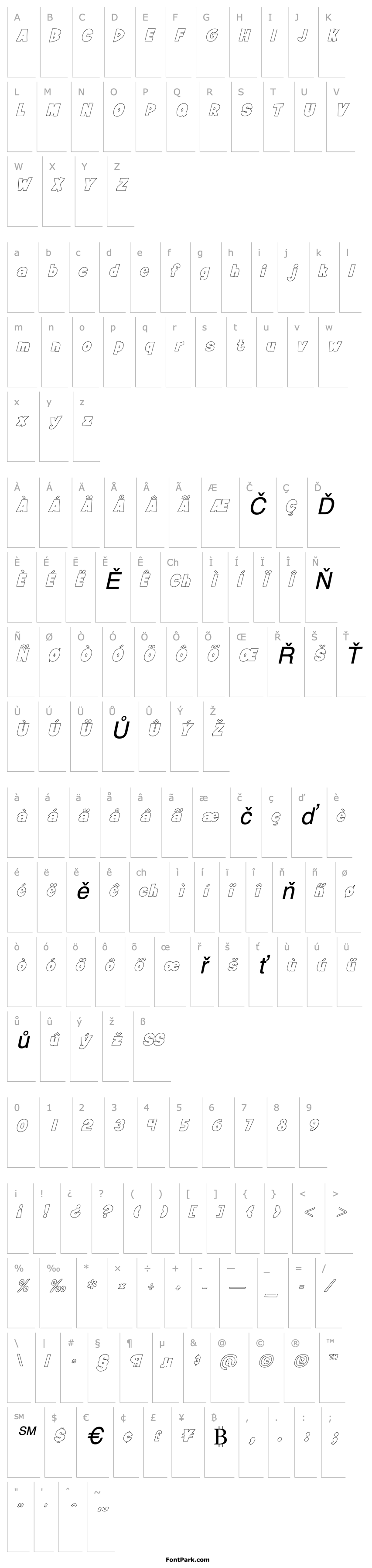 Overview JiffyOutline Italic