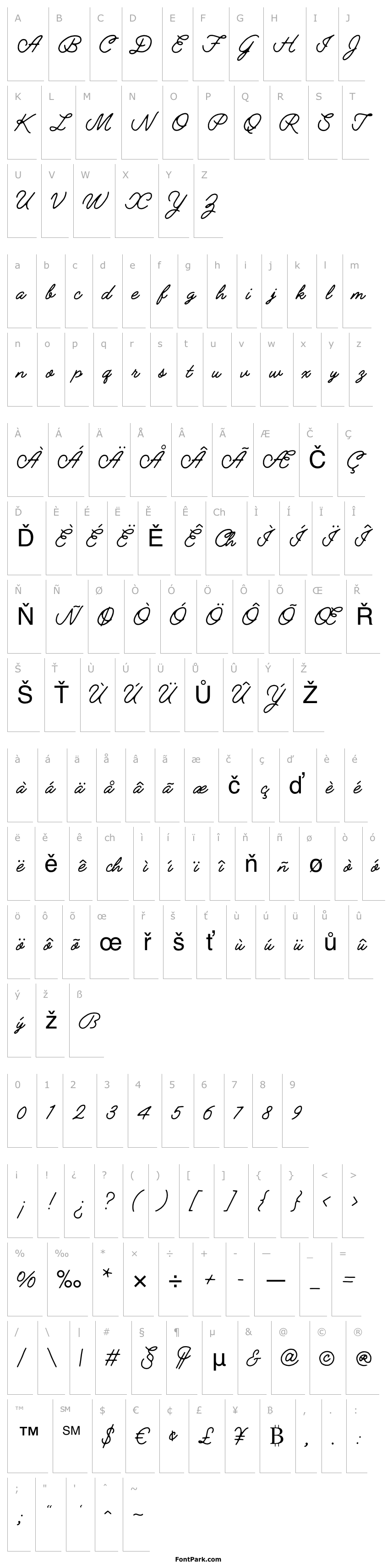 Overview JimmyScript-Regular