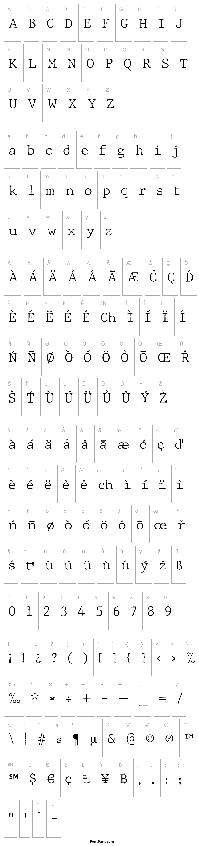 Overview JMHTypewriter-Thin