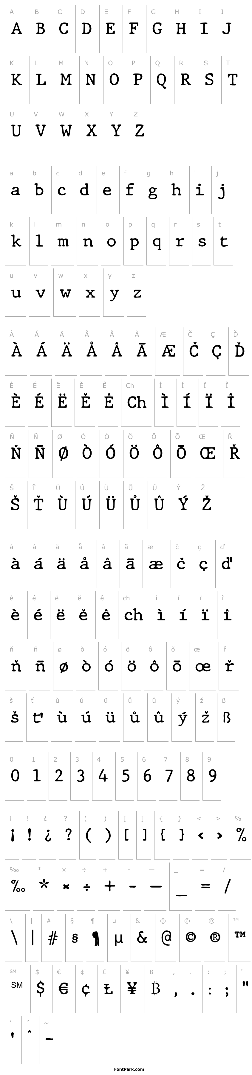 Overview JMHTypewriterdry-Regular