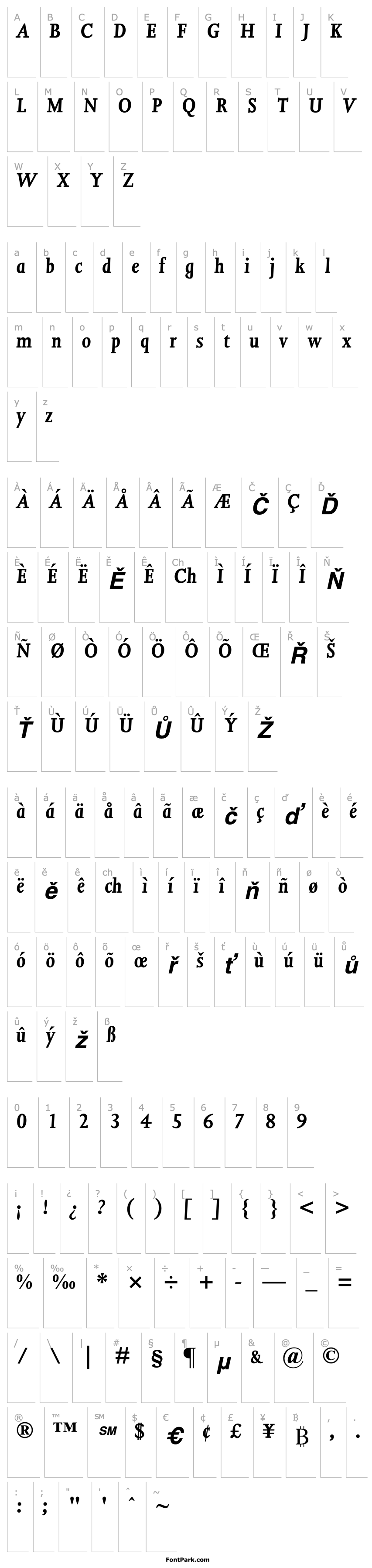 Overview JoannaMT-Bold Italic