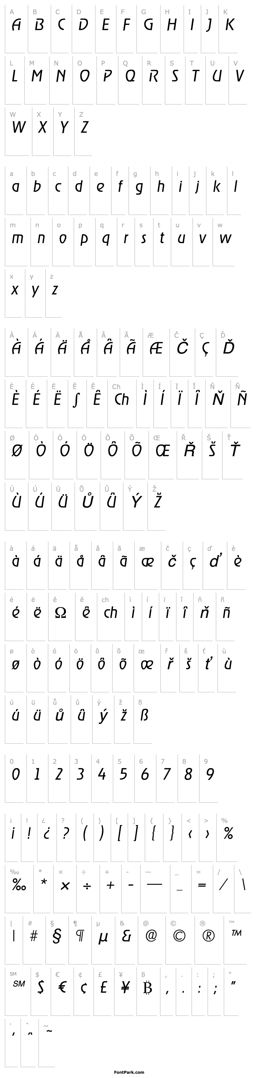 Overview JoeBecker-Light Italic