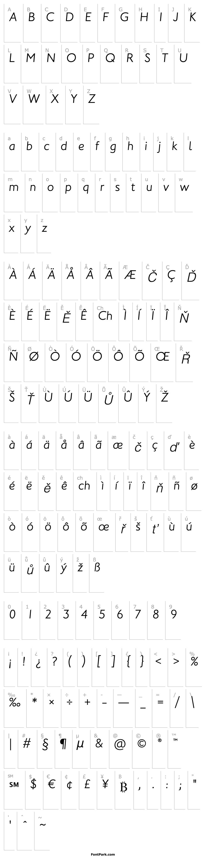 Overview JohnstonITCStd-LightItalic