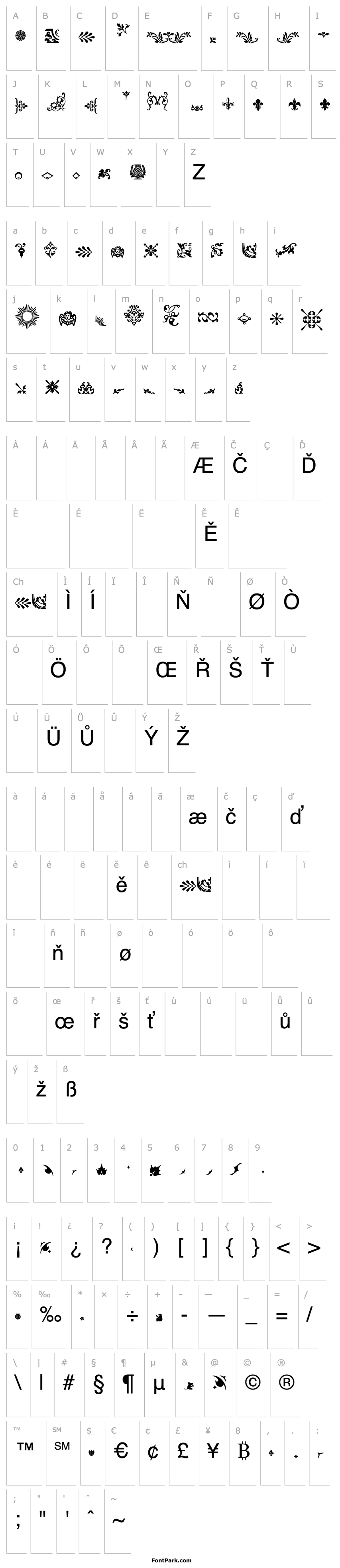 Overview JournalDingbatsFiveSSK Regular