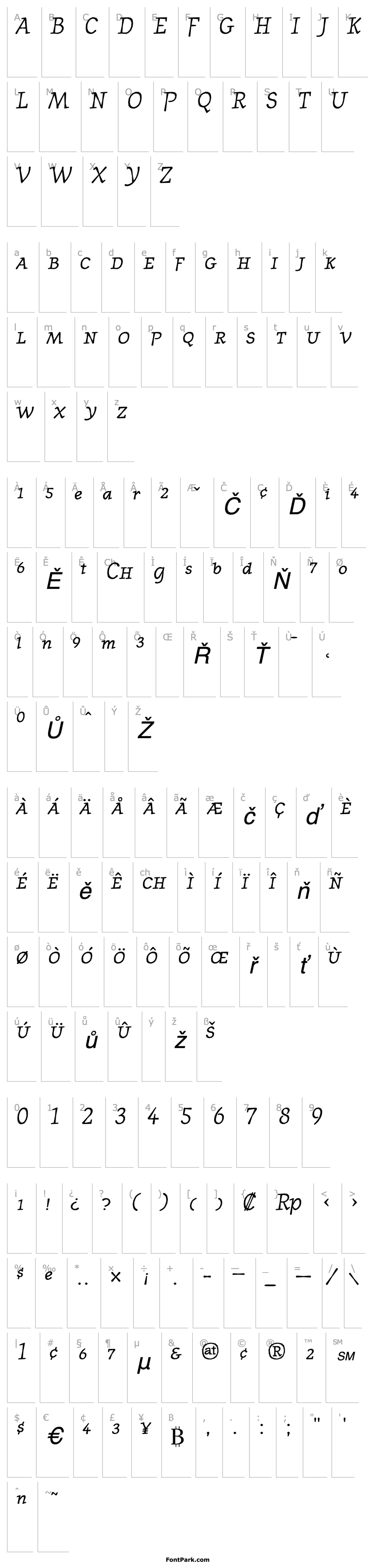 Přehled JournalSmallcaps-Italic