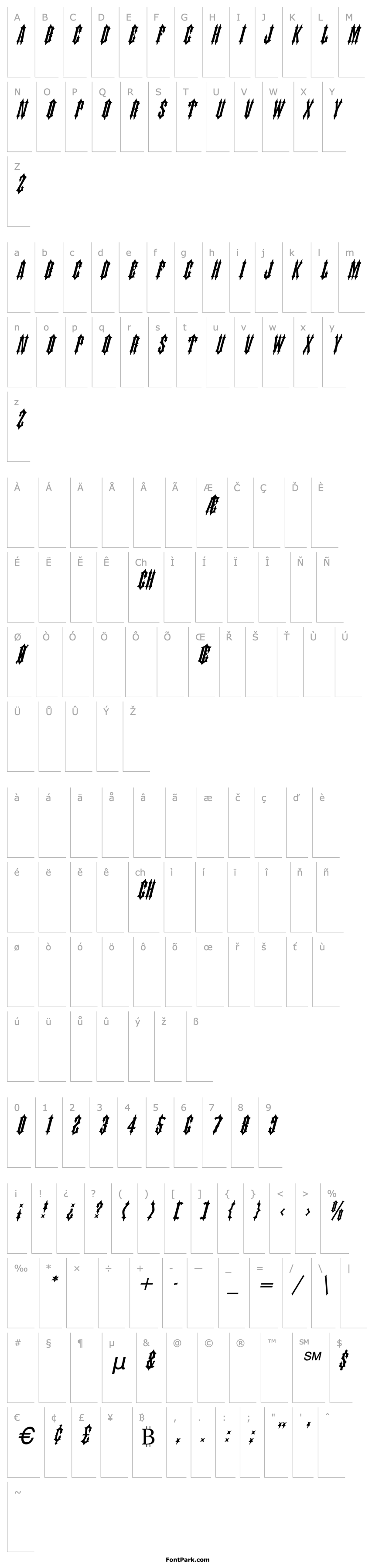 Overview JudasCaps Italic