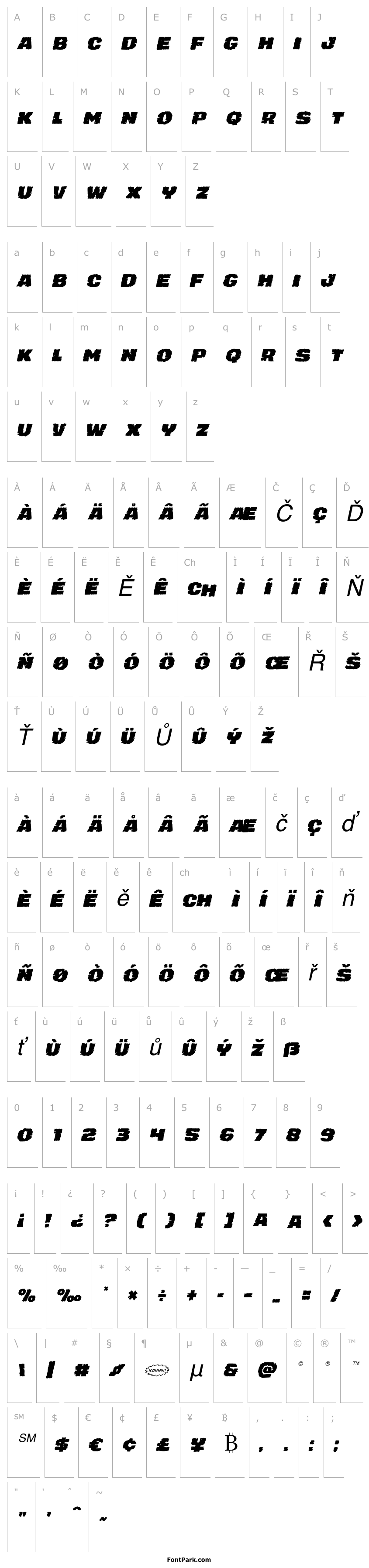 Přehled Jugger Rock Staggered Italic