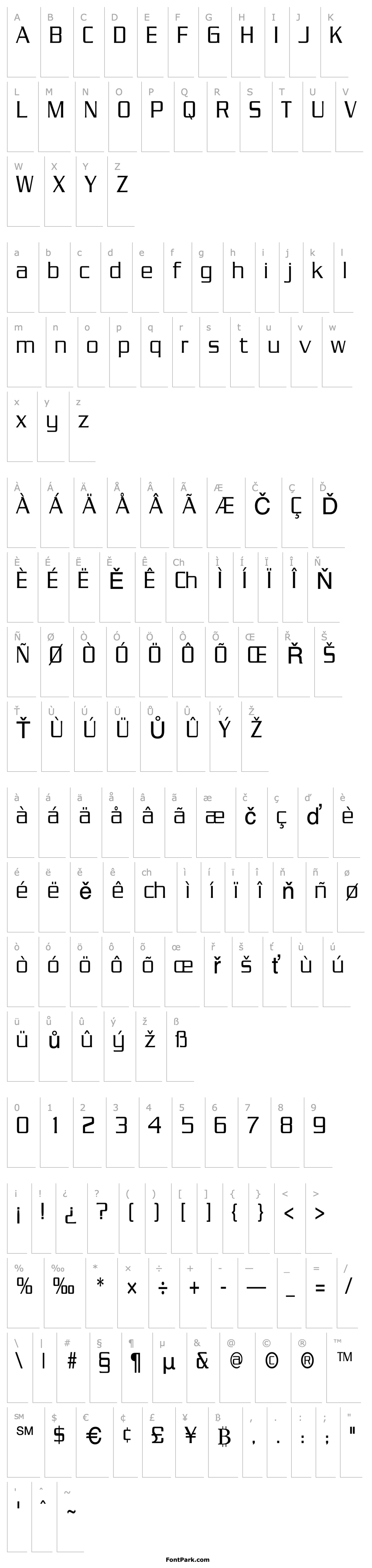 Overview JuliusCondensed Regular