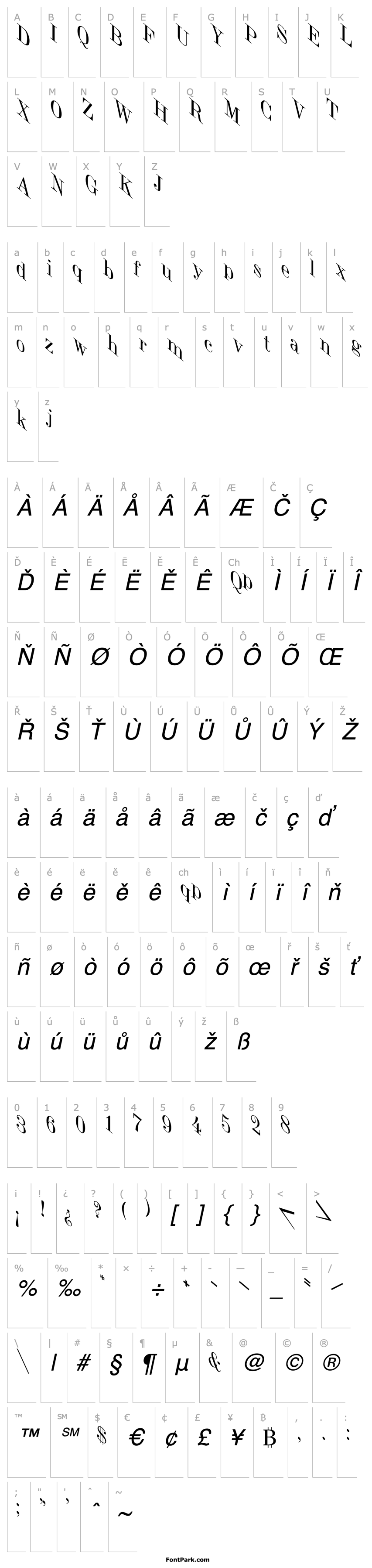 Overview Jumble Italic