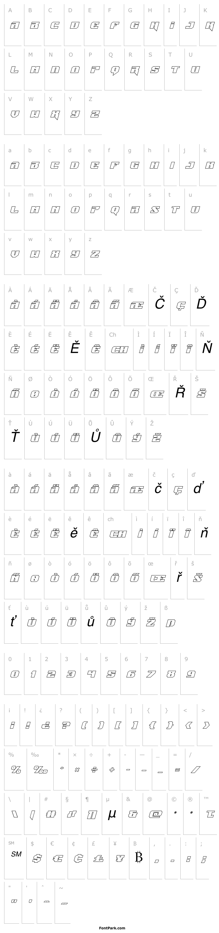 Přehled Jumpers Outline Italic