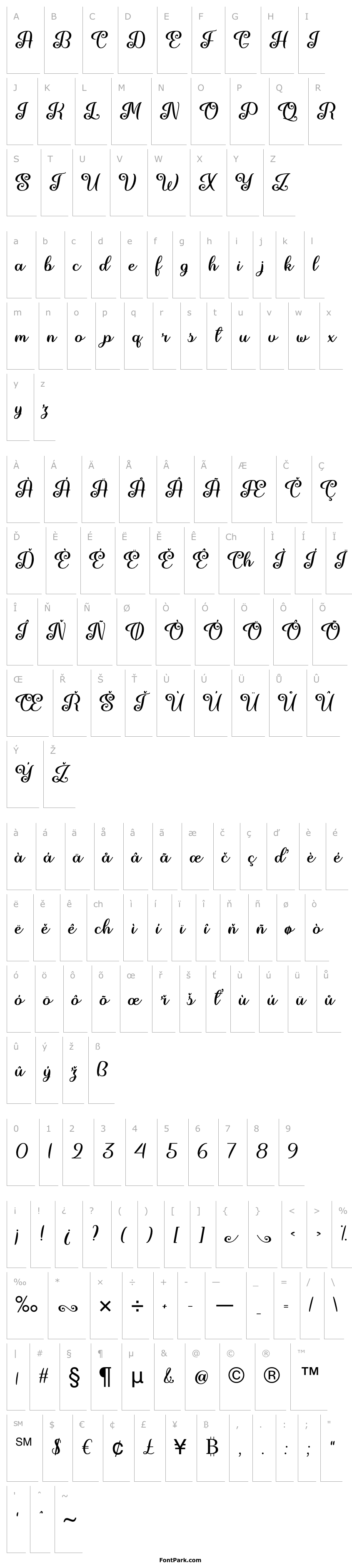 Overview June Calligraphy Regular