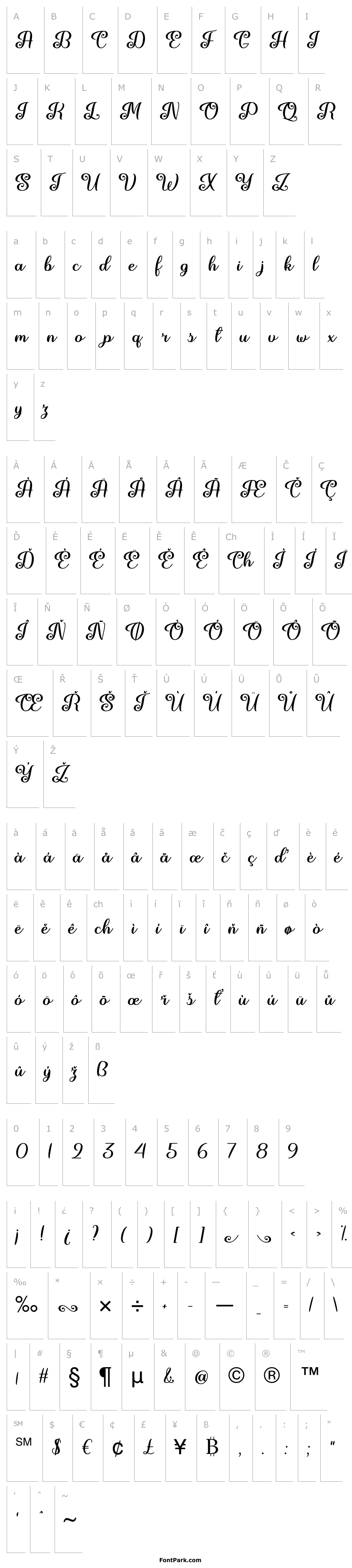 Přehled June Calligraphy Regular