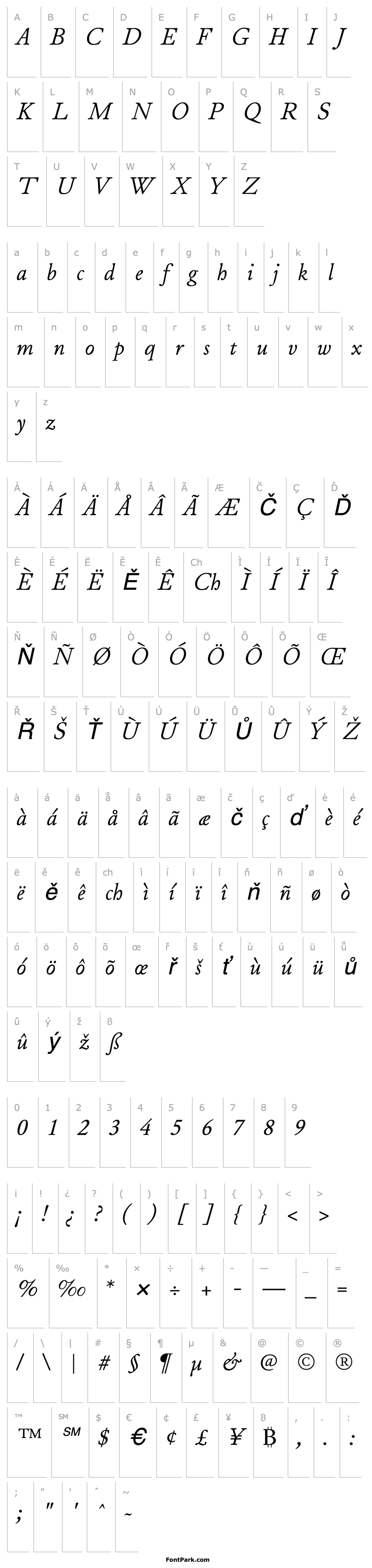 Přehled JuniusStandard Italic