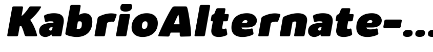 Preview KabrioAlternate-HeavyItalic