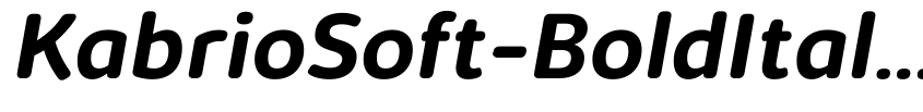Preview KabrioSoft-BoldItalic