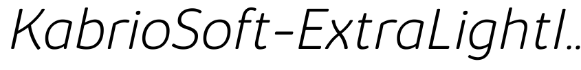 Preview KabrioSoft-ExtraLightItalic