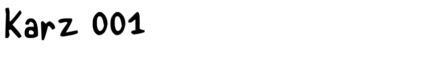 Font Karz 001 by Unknown