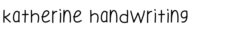 Preview Katherine Handwriting