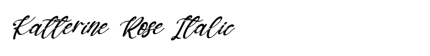Preview Katterine Rose Italic