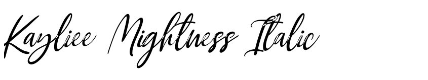 Preview Kayliee Mightness Italic