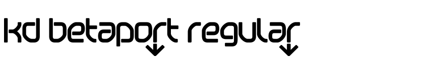 Font KD Betaport Regular by Zhalgas Kassymkulov