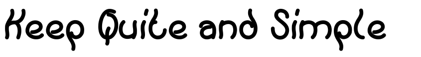 Preview Keep Quite and Simple Bold