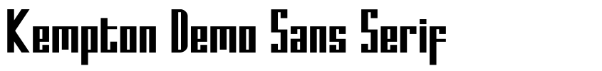 Font Kempton Demo Sans Serif by Renata Insan C