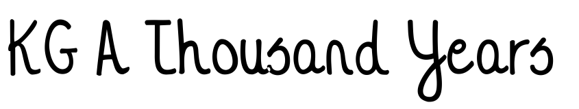 Font KG A Thousand Years by Kimberly Geswein