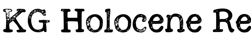 Font KG Holocene Regular by Kimberly Geswein