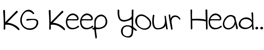 Font KG Keep Your Head Up by Kimberly Geswein