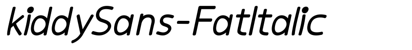 Preview kiddySans-FatItalic