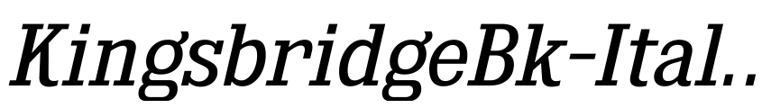 Preview KingsbridgeBk-Italic