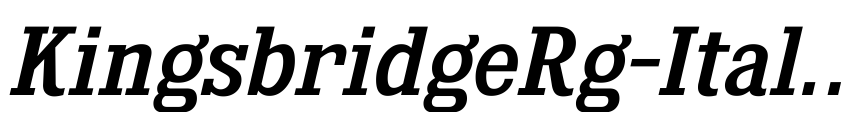 Preview KingsbridgeRg-Italic