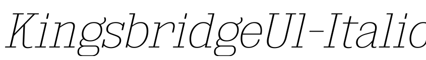 Preview KingsbridgeUl-Italic