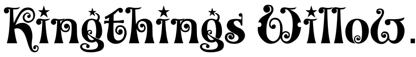Font Kingthings Willowless by Kevin King, Exeter, England.