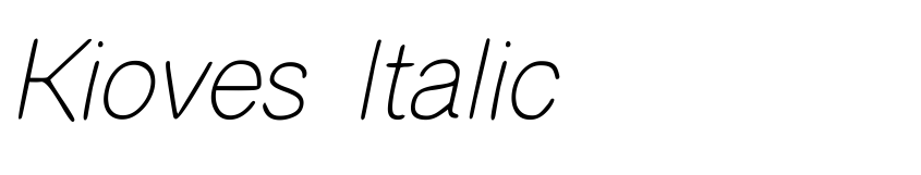 Preview Kioves Italic
