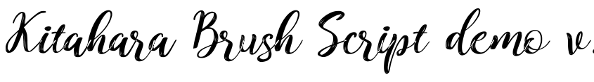 Preview Kitahara Brush Script demo vers