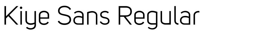 Preview Kiye Sans Regular