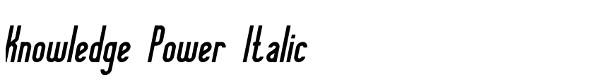 Preview Knowledge Power Italic