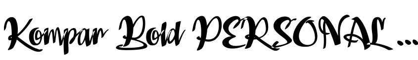 Preview Kompar Bold PERSONAL USE ONLY