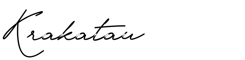 Font Krakatau by Ahmad N.