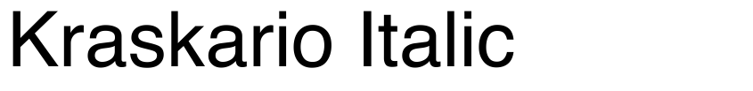 Preview Kraskario Italic