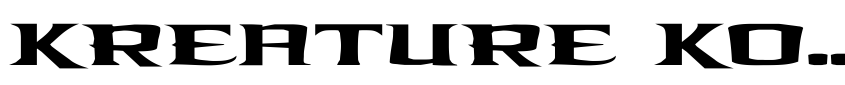 Font Kreature Kombat Expanded by Daniel Zadorozny