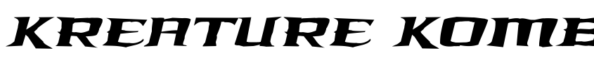 Preview Kreature Kombat Rough Italic