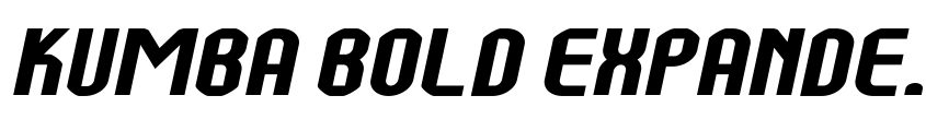 Preview Kumba Bold Expanded Italic