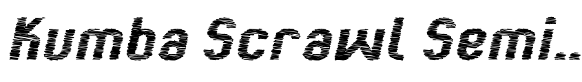 Preview Kumba Scrawl SemiBold Expanded Italic
