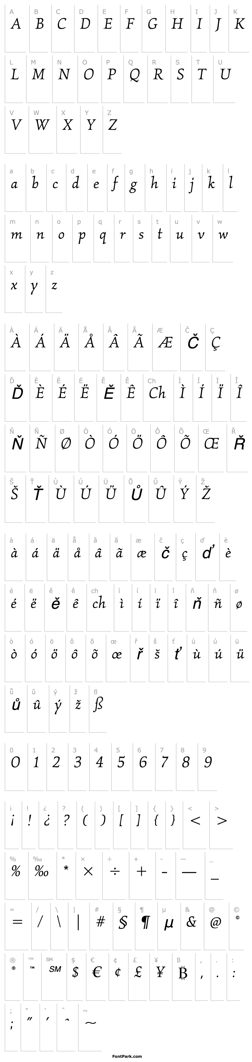 Přehled KallosITC-BookItalic