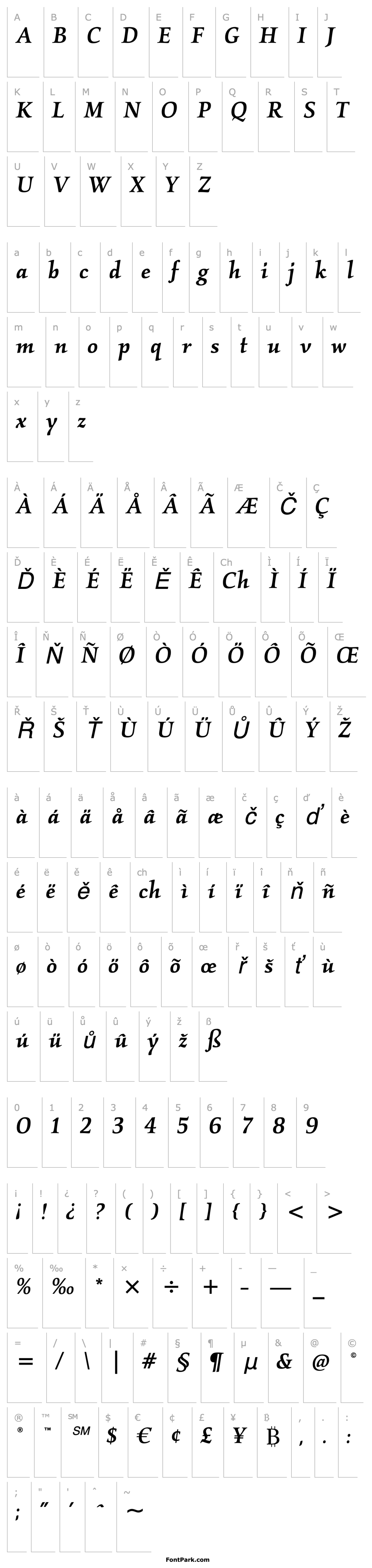 Přehled KallosITC-MediumItalic