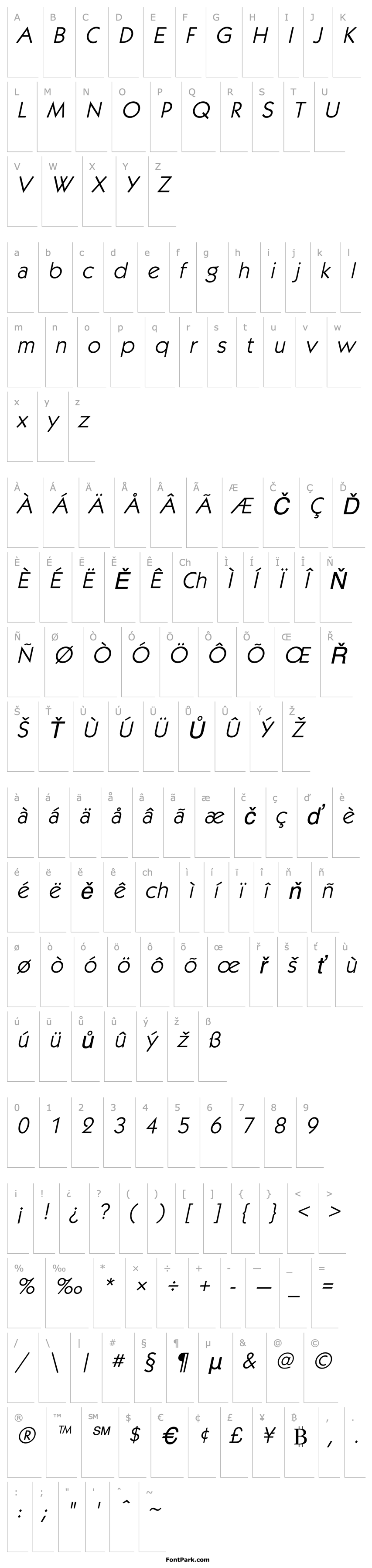 Overview KabobLight Italic