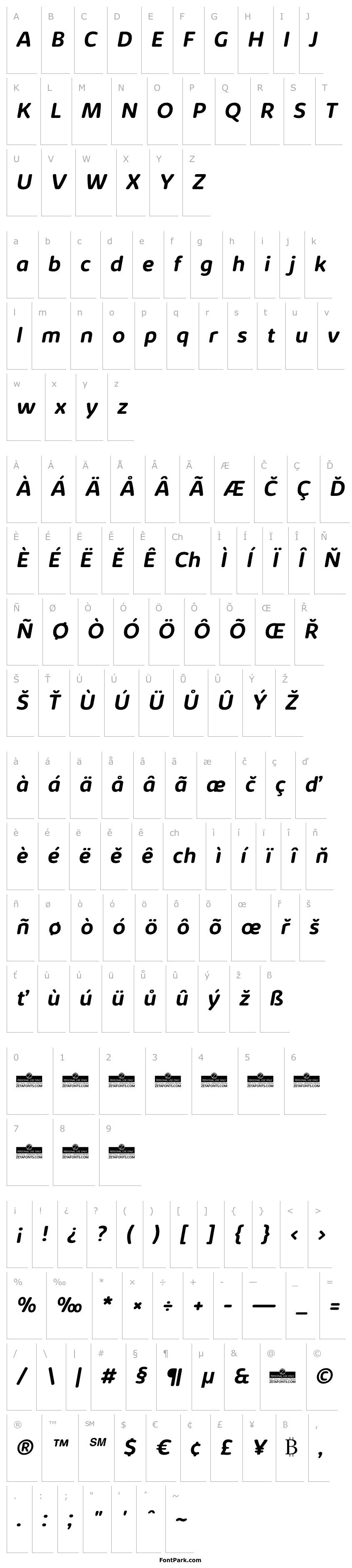 Přehled KabrioSoft-BoldItalic